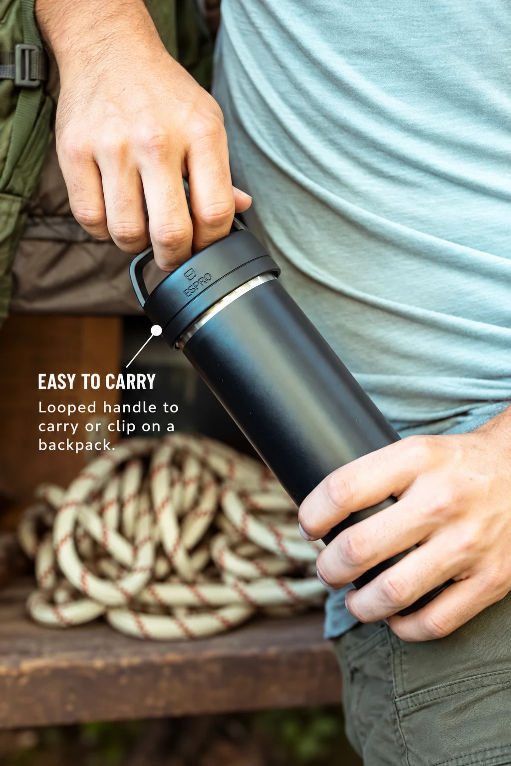ESPRO P0 Ultralight Travel Coffee Press | 16 oz – Meteorite Black
