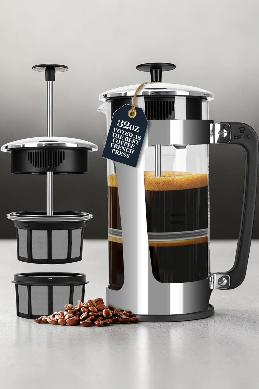 ESPRO P5 French Press Coffee Maker – Polished