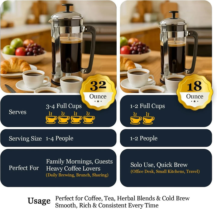 ESPRO P5 French Press Coffee Maker – Polished