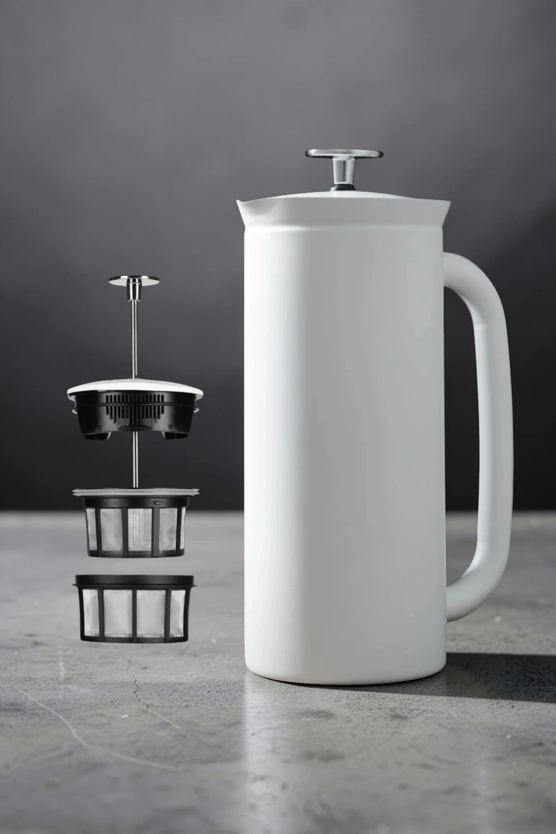 ESPRO P7 Stainless Steel French Press Coffee Maker - 18oz - White