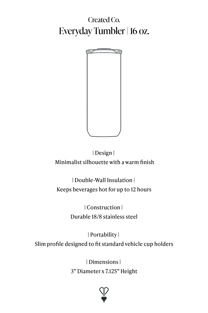 Created Co. Everyday Tumbler – Black | 16 oz