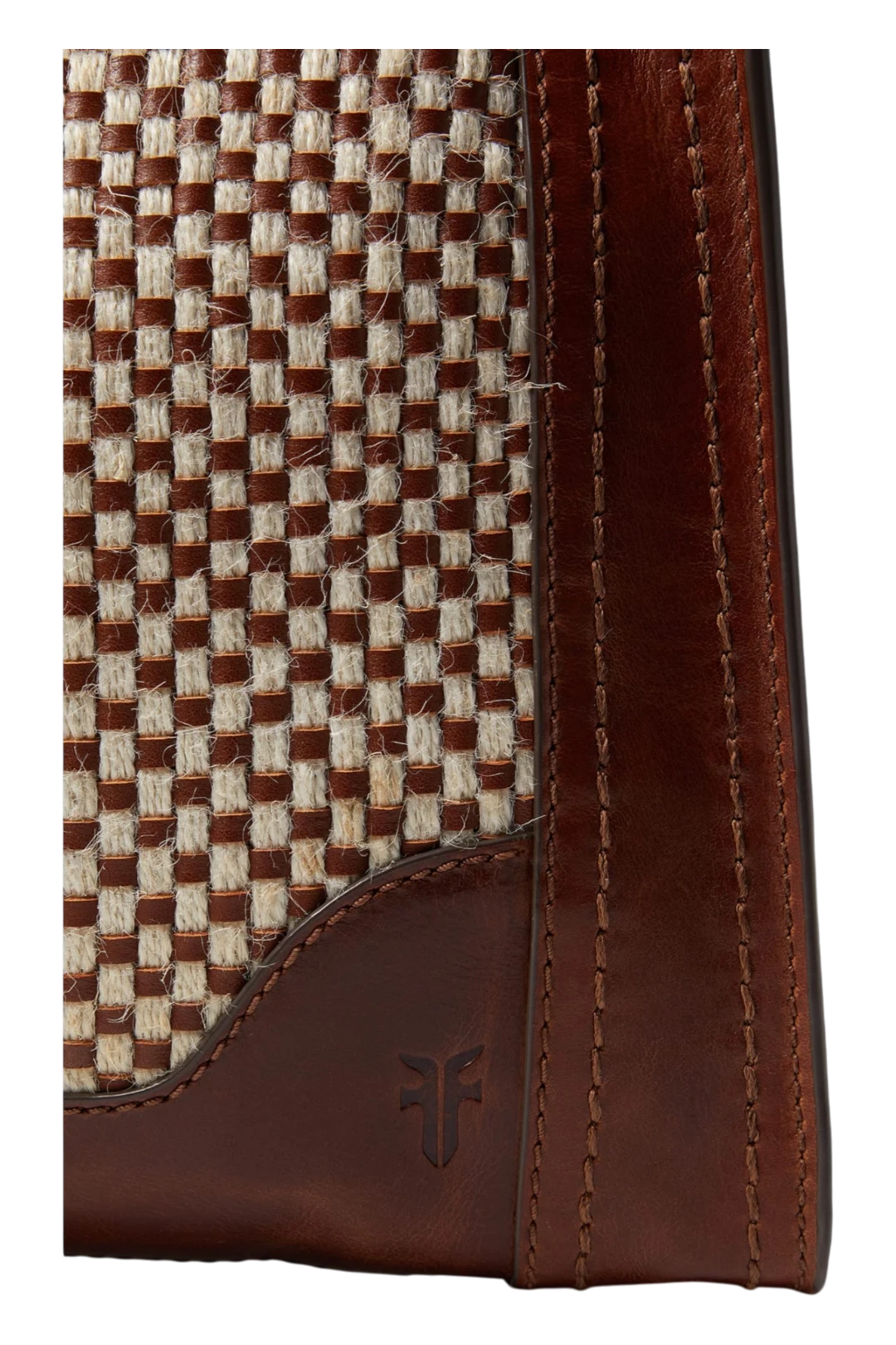 Frye Mackenna Woven Jute Zip Crossbody – Brown Multi