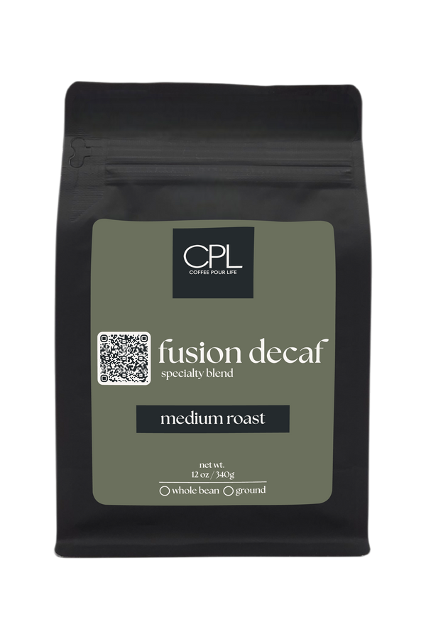 Fusion Decaf – Medium Roast Coffee Blend | Coffee Pour Life