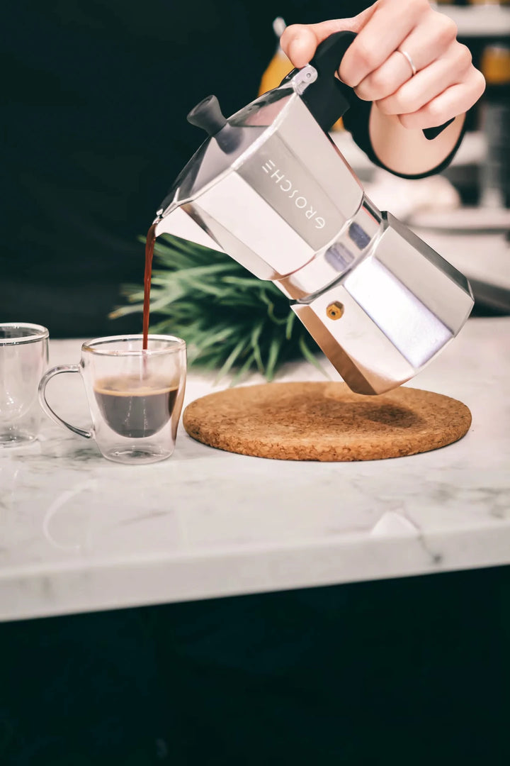 GROSCHE MILANO Stovetop Espresso Maker – Silver