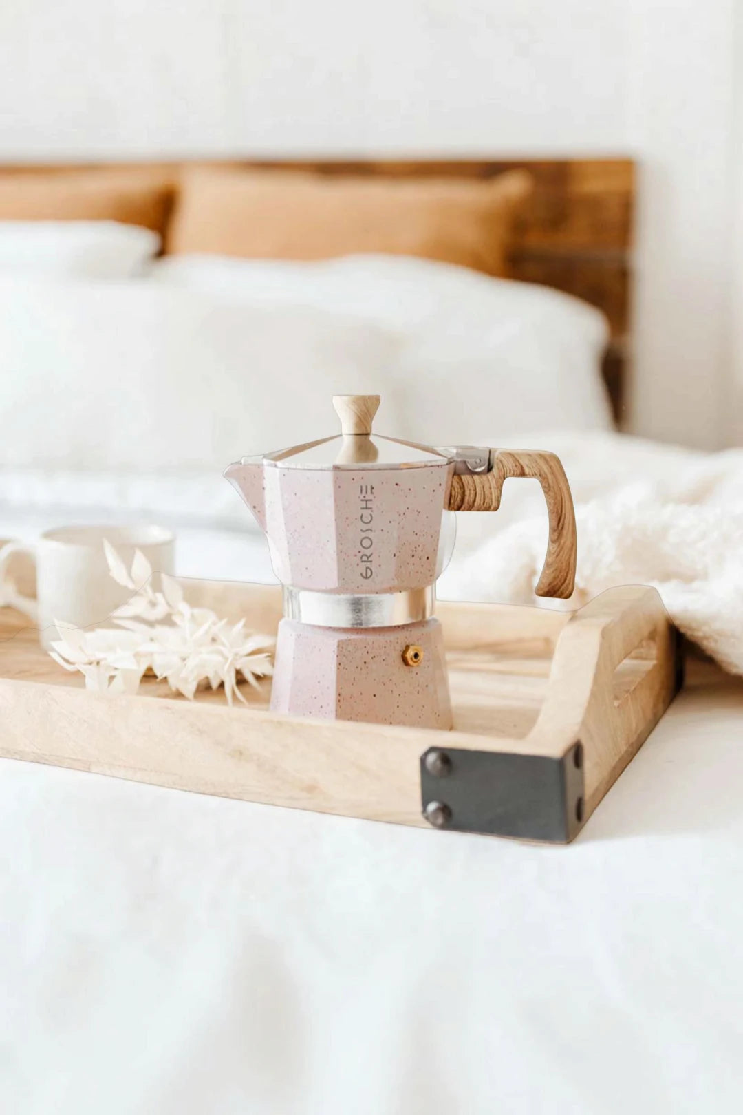 GROSCHE MILANO STONE Stovetop Espresso Maker – Blush Pink