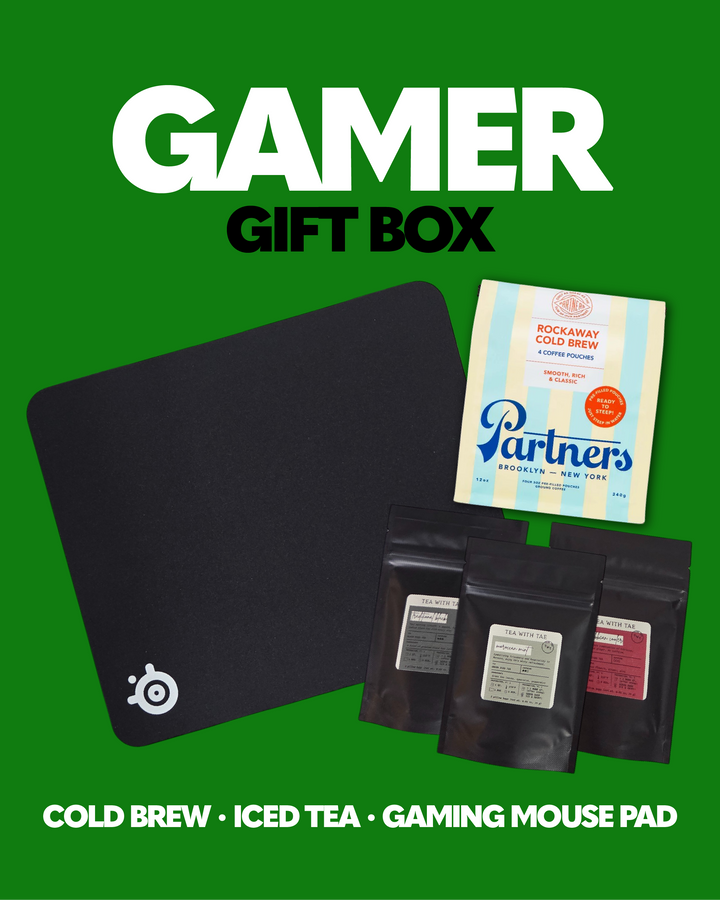 The Gamer Gift Box - Cold Brew Coffee, Iced Tea, & Gaming Mouse Pad