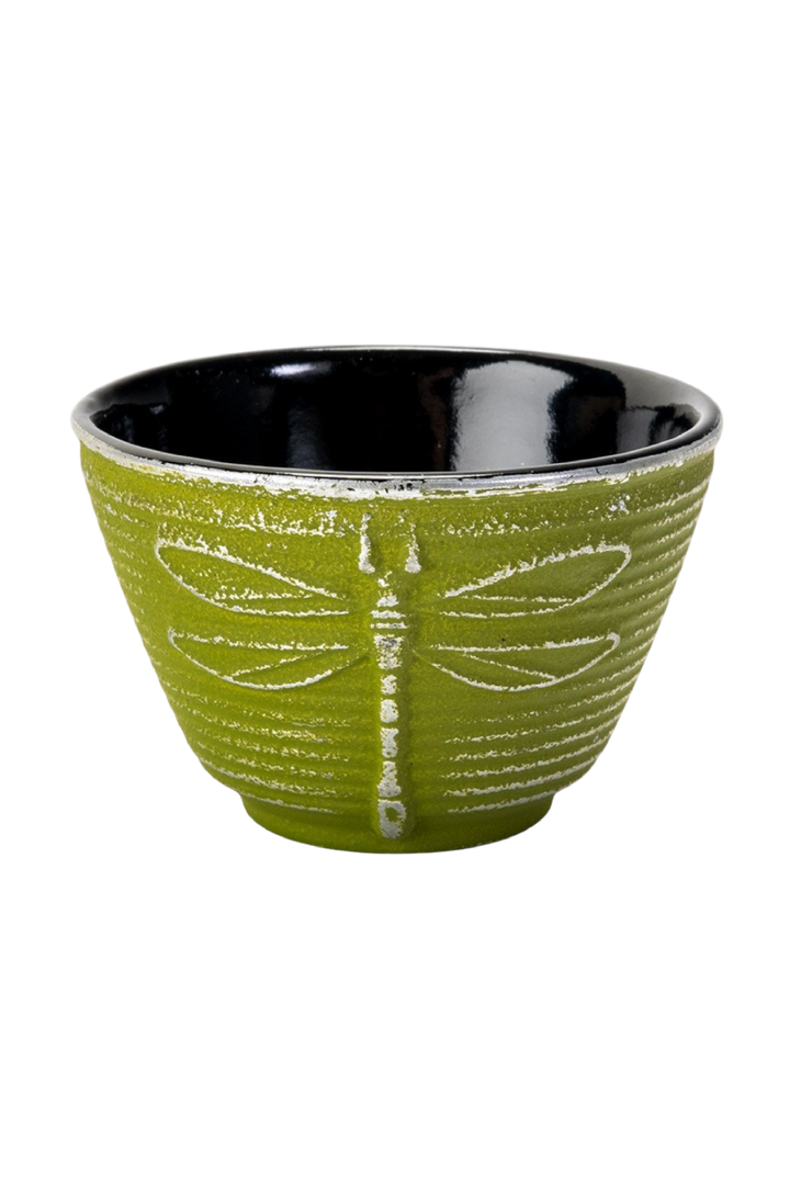 4oz Green Dragonfly Cast Iron Tea Cup