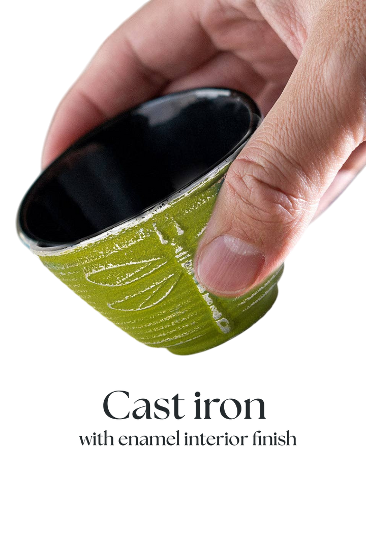 4oz Green Dragonfly Cast Iron Tea Cup