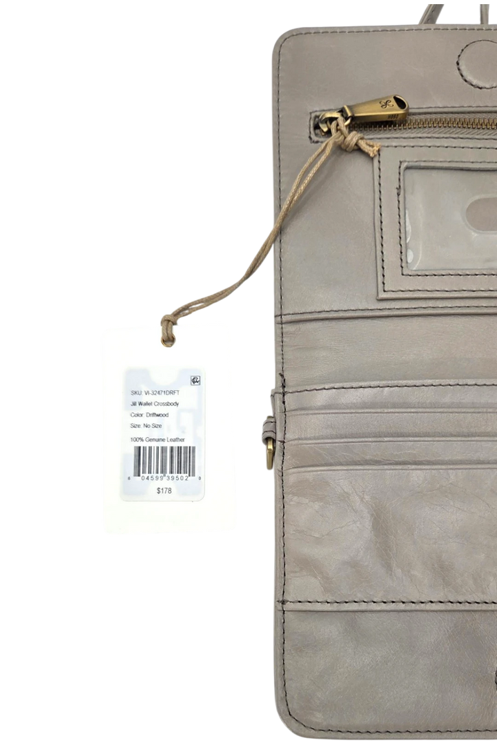 HOBO Jill Wallet Crossbody Leather Bag – Driftwood (Open-Box)