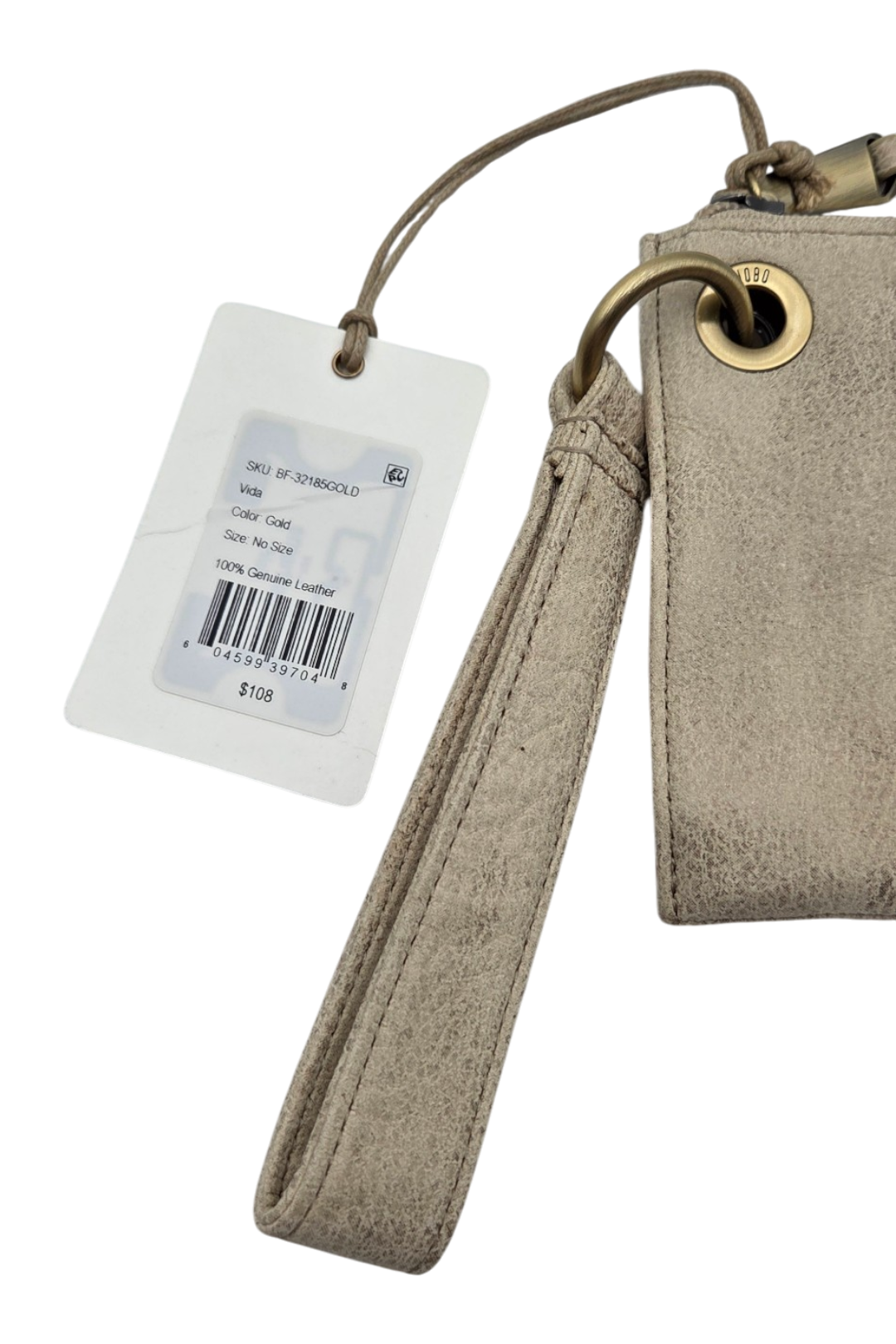 HOBO Vida Leather Wristlet – Gold