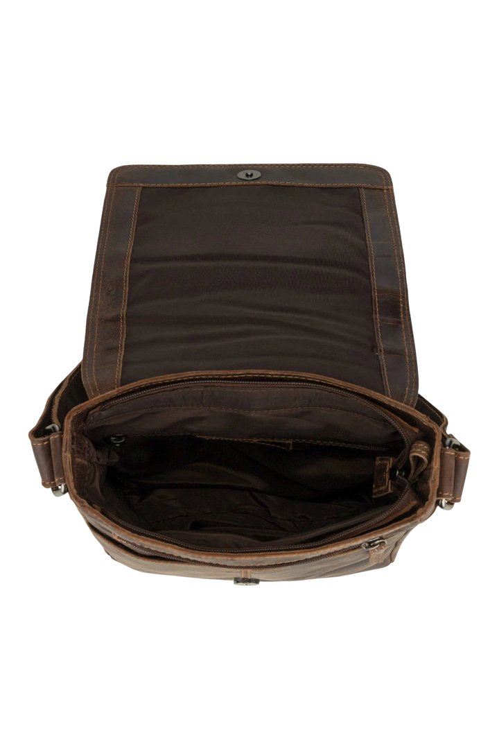 Halifax Leather Crossbody Bag – Brown