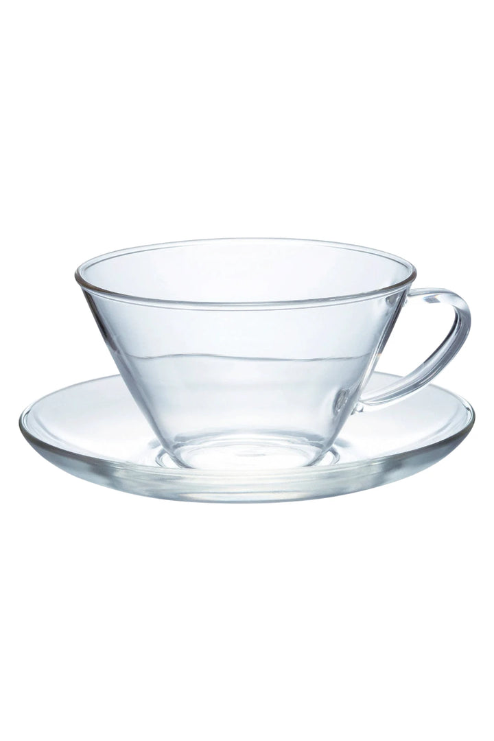Hario Glass Cup & Saucer Wide