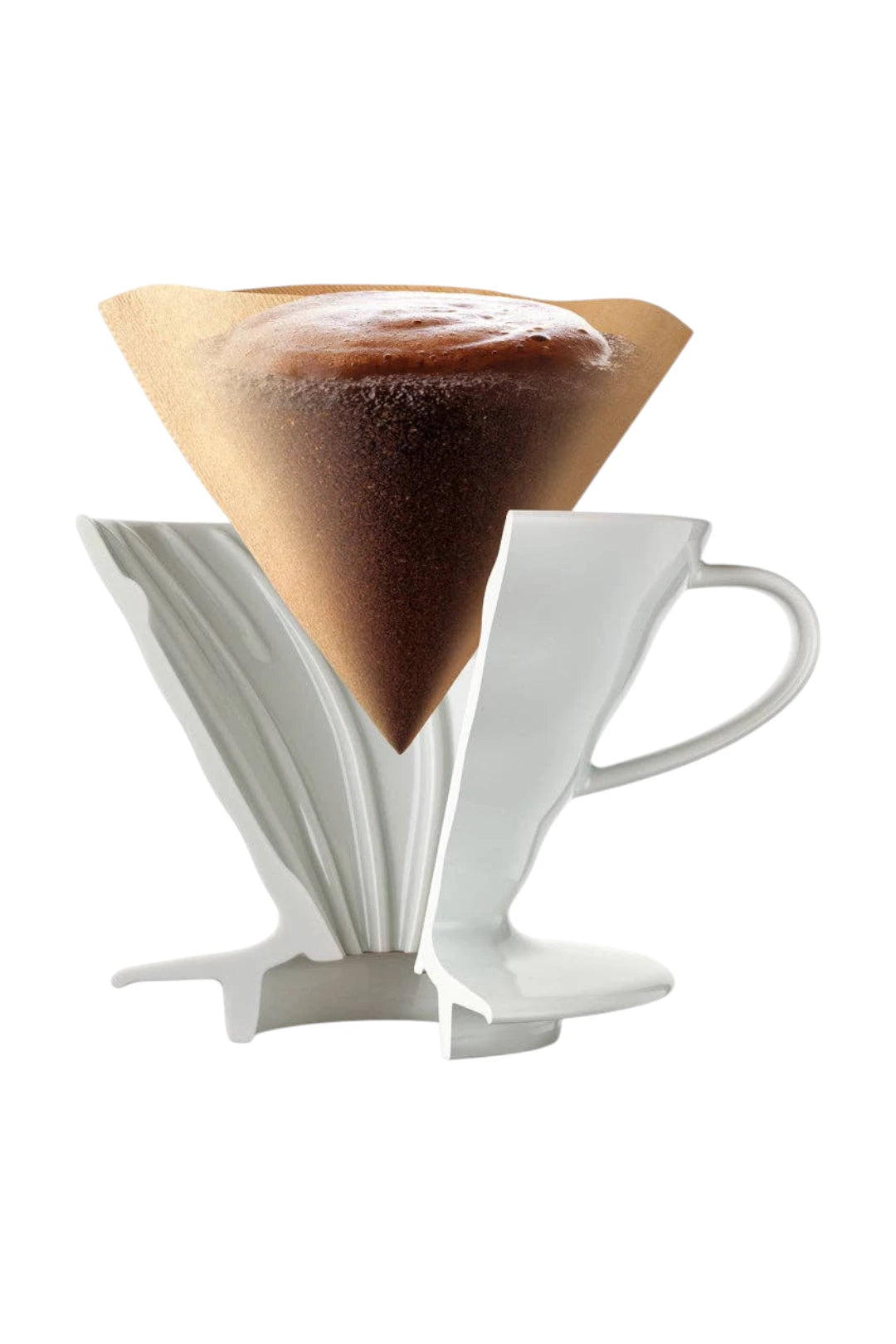 Hario V60 Ceramic Pour Over Size 02 Coffee Set – White