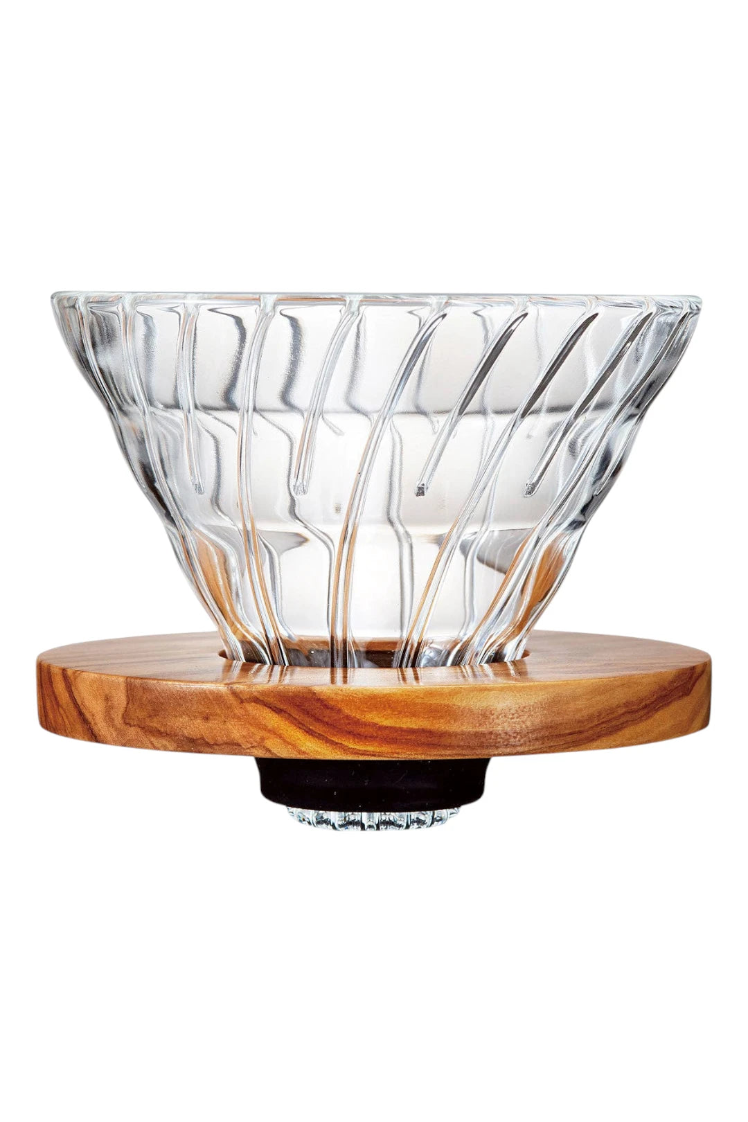 Hario V60 Glass Coffee Dripper 02 Olive Wood