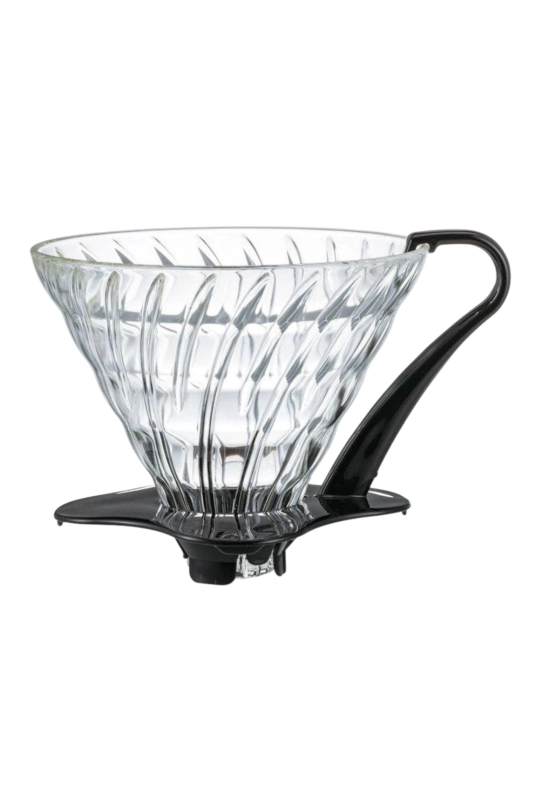 Hario V60 Glass Coffee Dripper 03 – Clover Base – Black