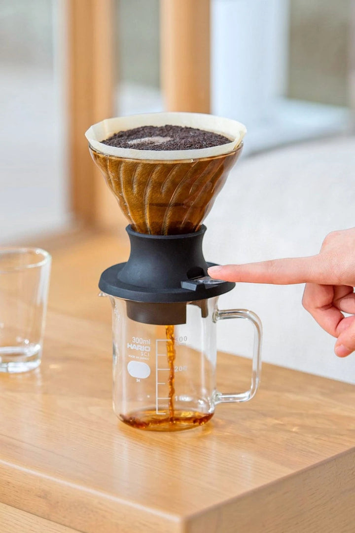 Hario V60 SWITCH Glass Dripper and Server Set (Size 02)