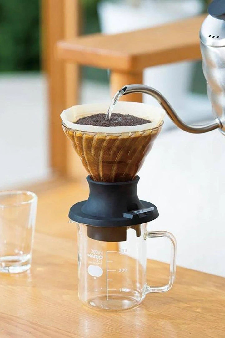 Hario V60 SWITCH Glass Dripper and Server Set (Size 02)