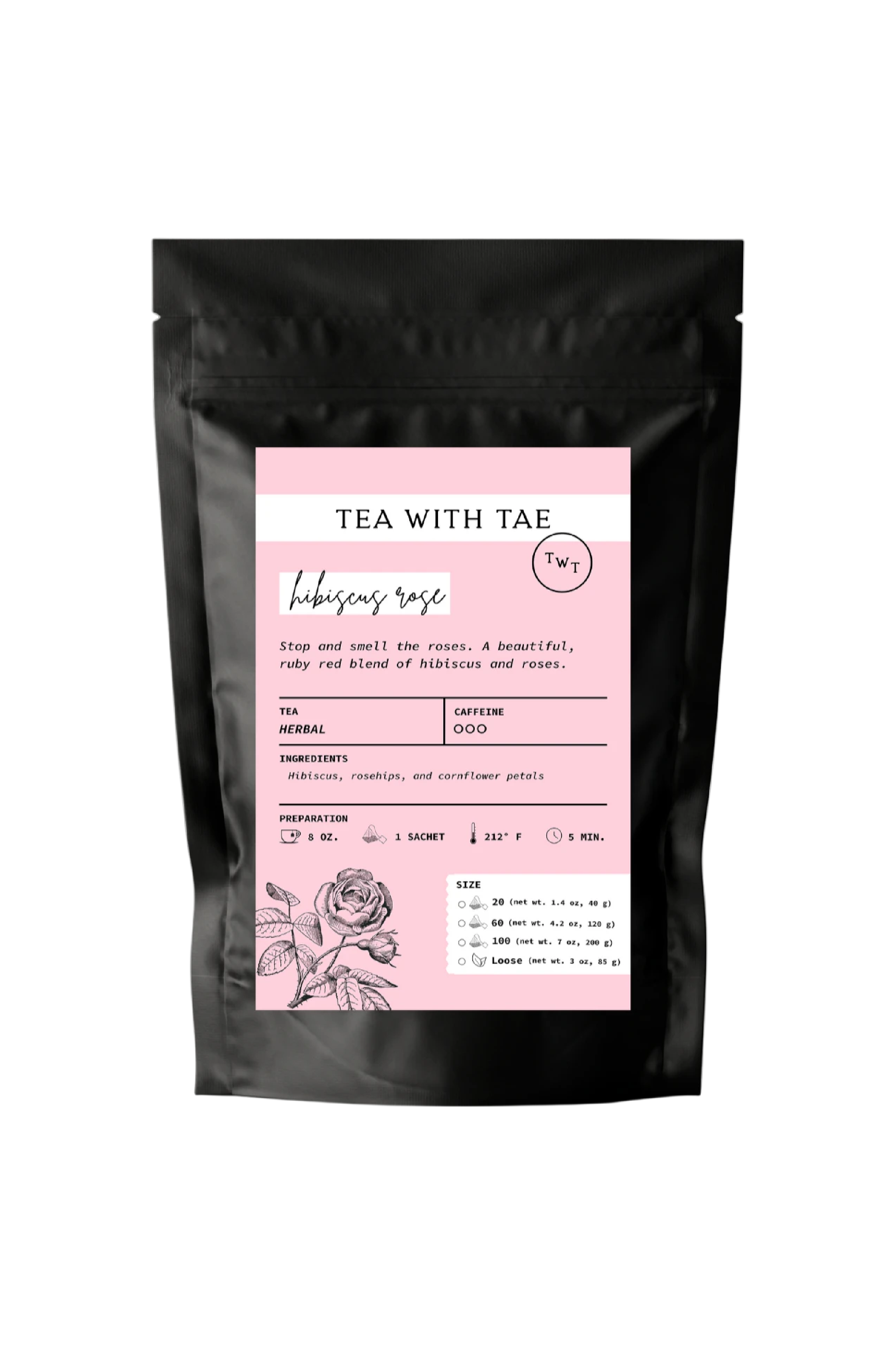 Hibiscus Rose Herbal Tea Pouch