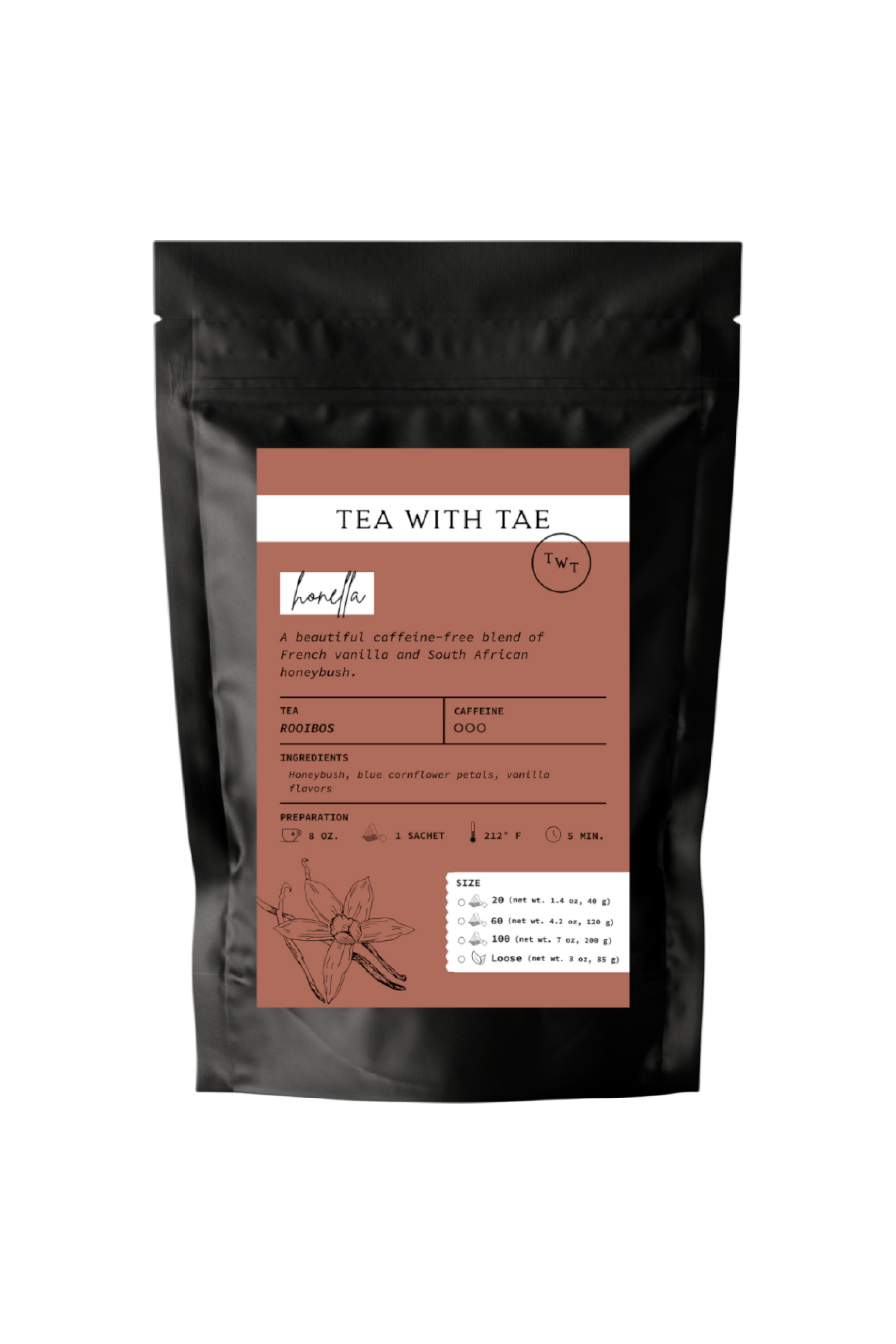 Honella Honeybush Rooibos Tea Pouch