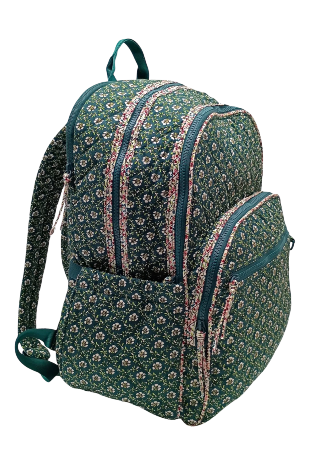 Vera Bradley Premium Cotton Large Bancroft Backpack – Mistletoe Lattice