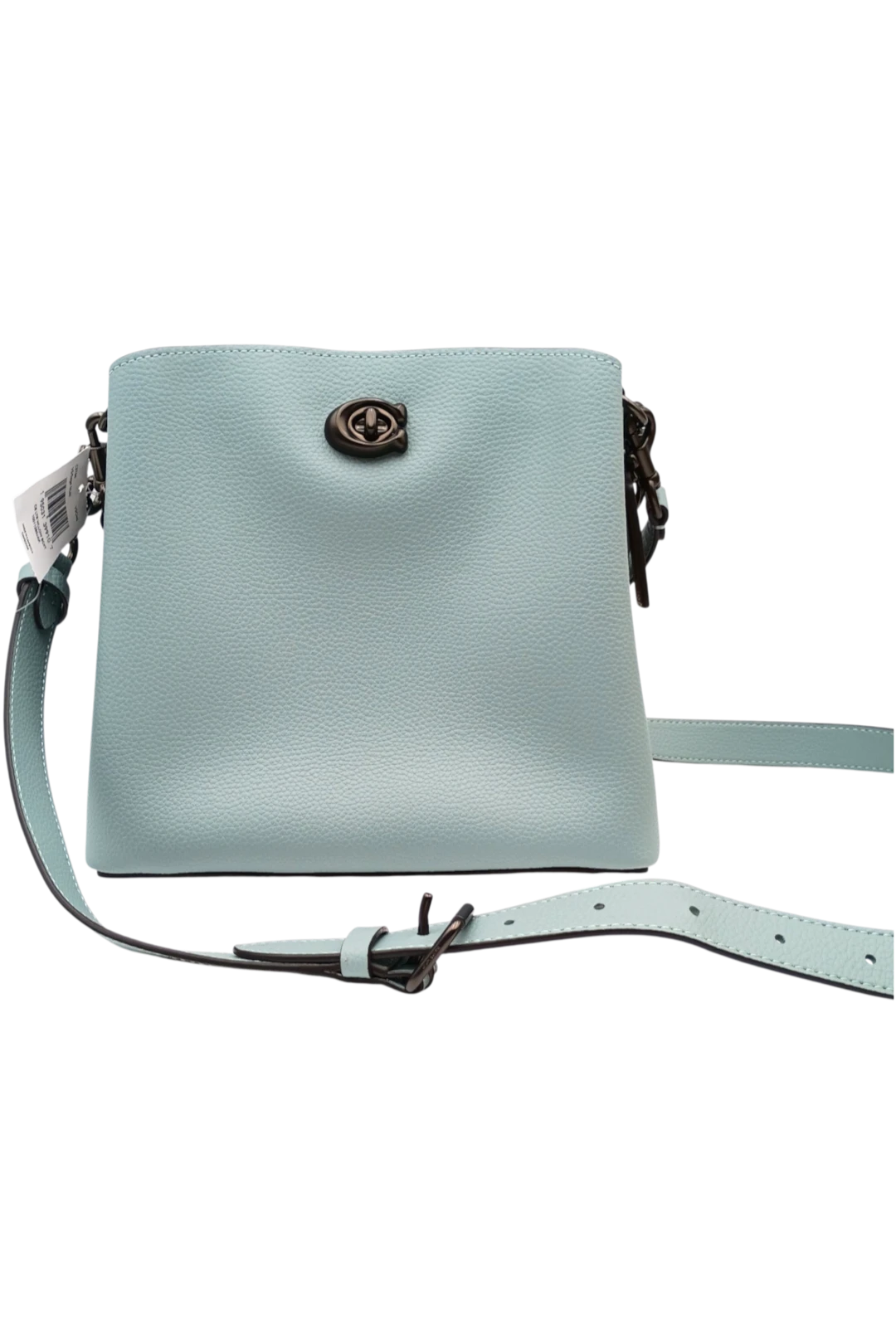 COACH Willow Color-Block Leather Bucket Bag in Sage Multi