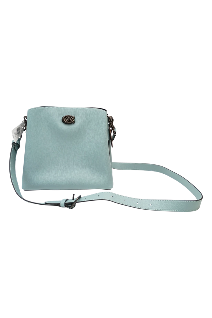 COACH Willow Color-Block Leather Bucket Bag in Sage Multi