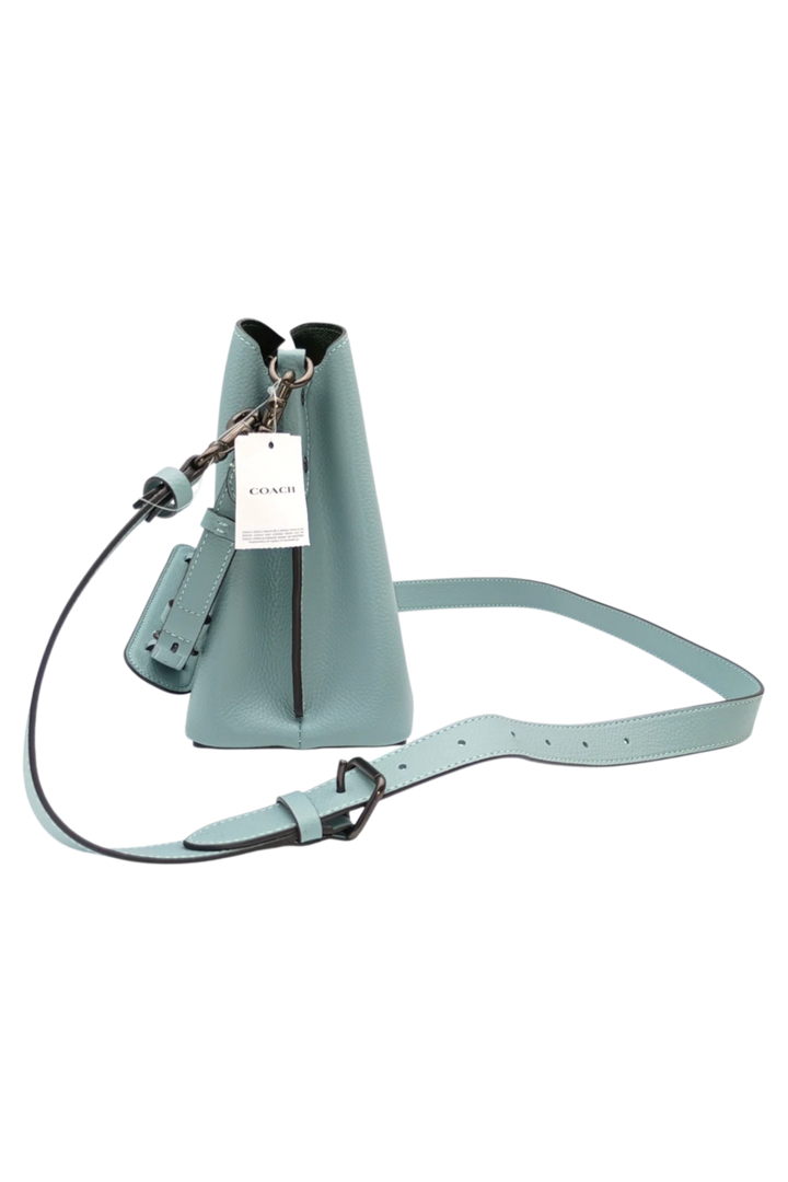 COACH Willow Color-Block Leather Bucket Bag in Sage Multi