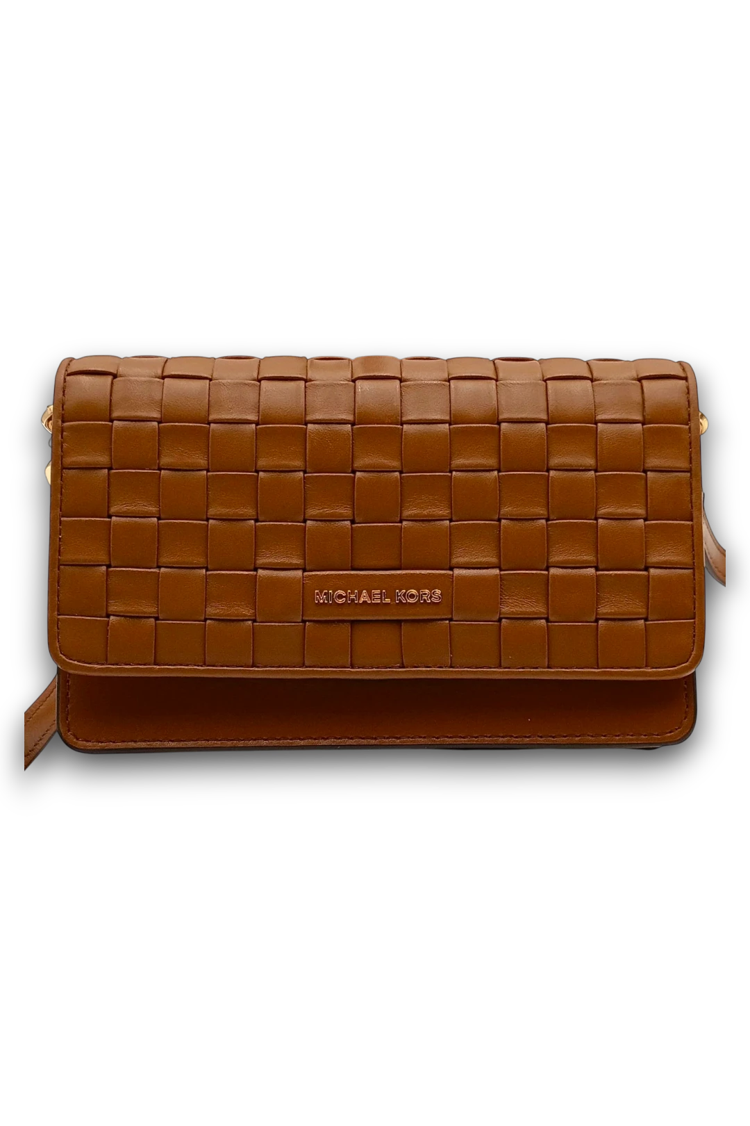 Michael Kors Jet Set Woven Leather Crossbody – Luggage