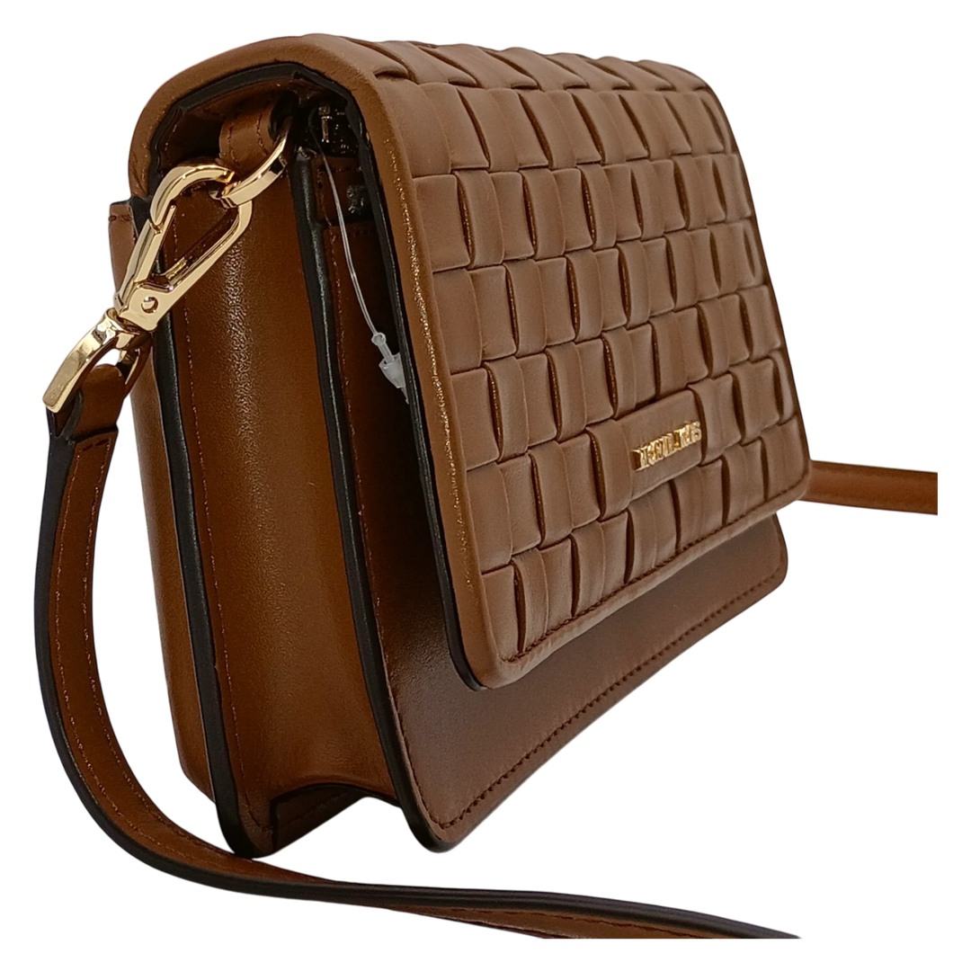Michael Kors Jet Set Woven Leather Crossbody – Luggage