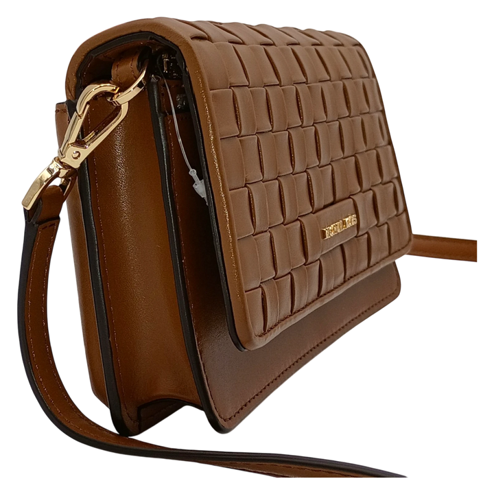 Michael Kors Jet Set Woven Leather Crossbody – Luggage