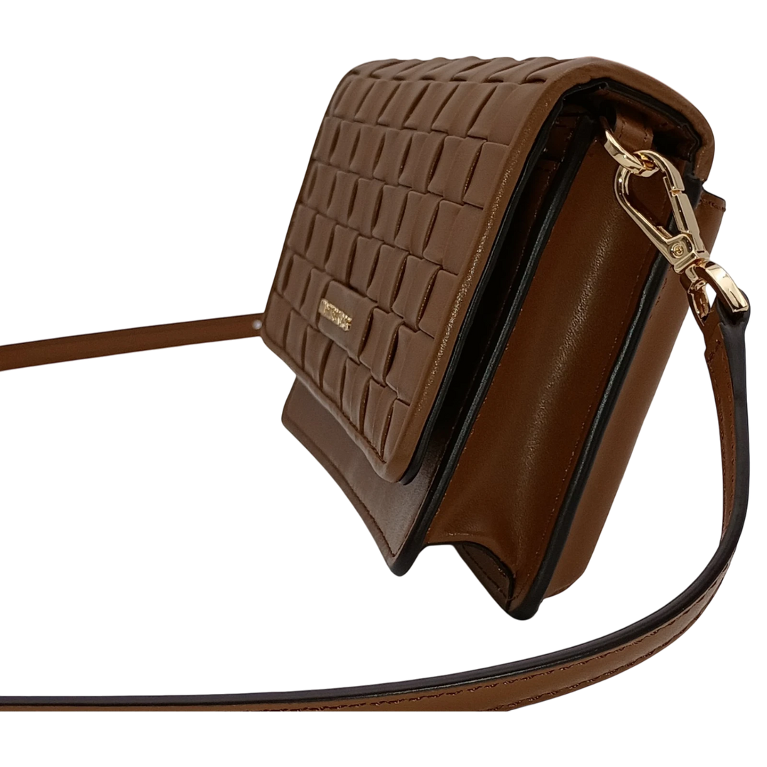 Michael Kors Jet Set Woven Leather Crossbody – Luggage