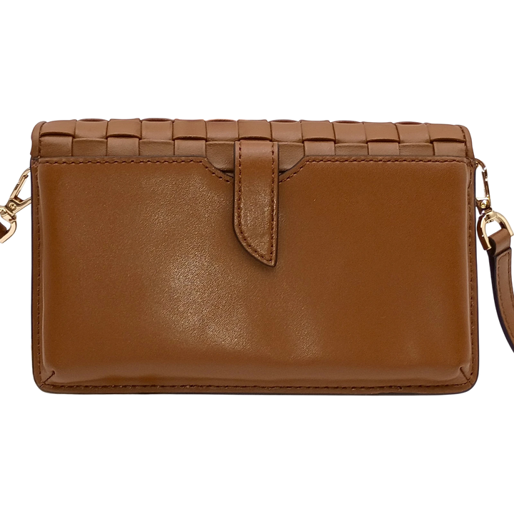 Michael Kors Jet Set Woven Leather Crossbody – Luggage