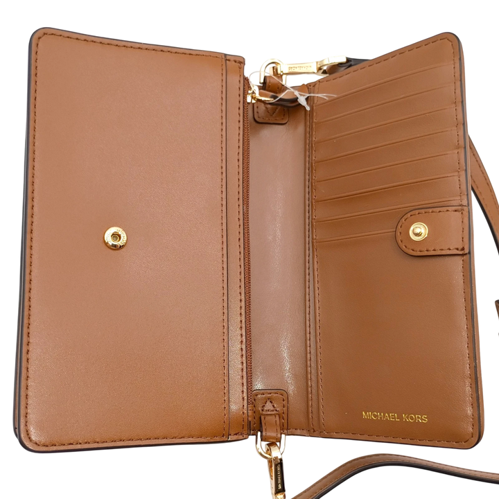 Michael Kors Jet Set Woven Leather Crossbody – Luggage