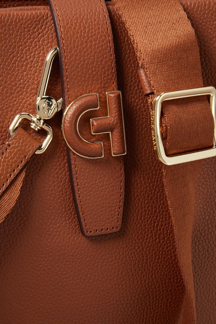 Cole Haan Essential Carryall Satchel Pebbled Leather Handbag - British Tan