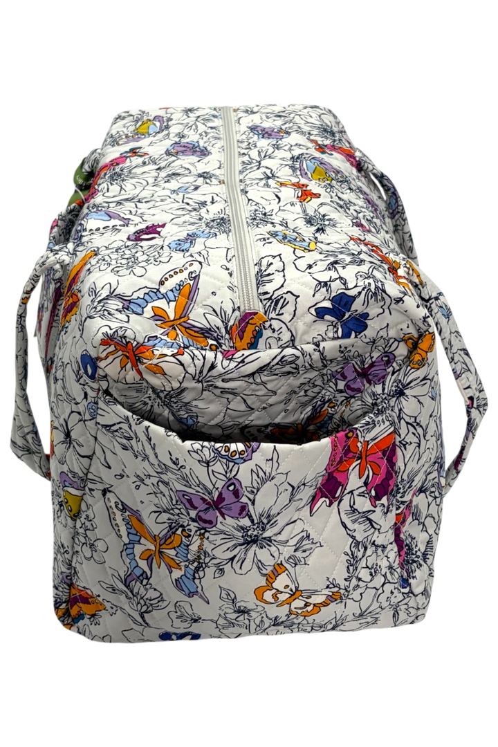 Vera Bradley Women's Original Duffel Bag - Premium Cotton - Wing + Bloom