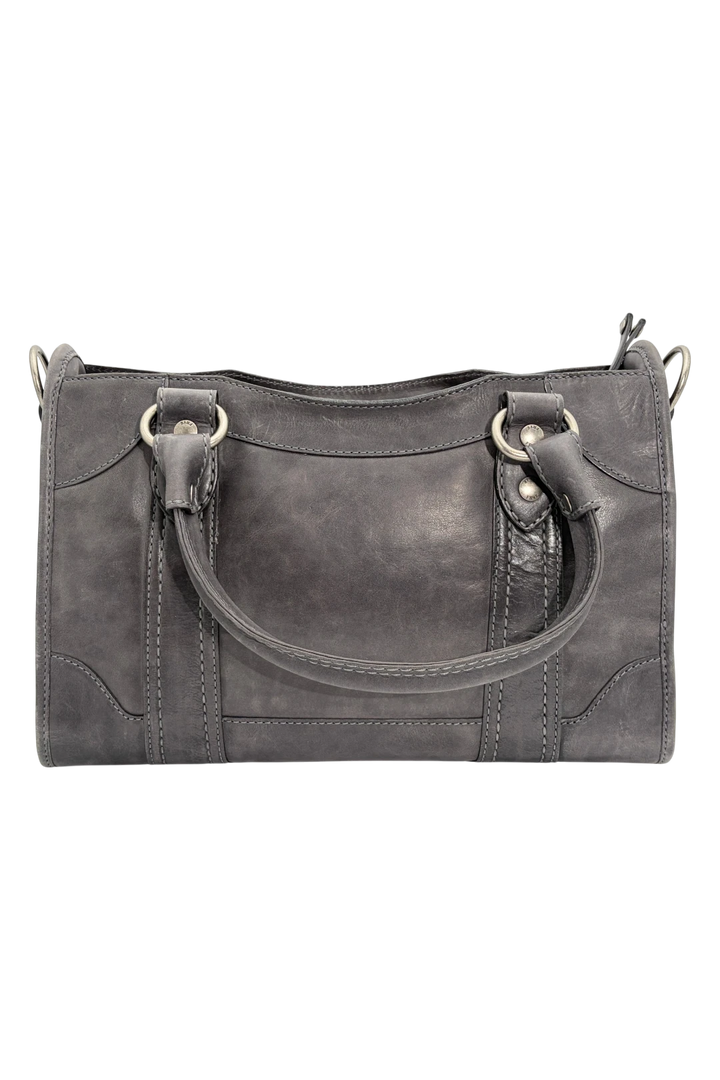 FRYE Melissa Satchel Leather Handbag - Carbon (Open Box)
