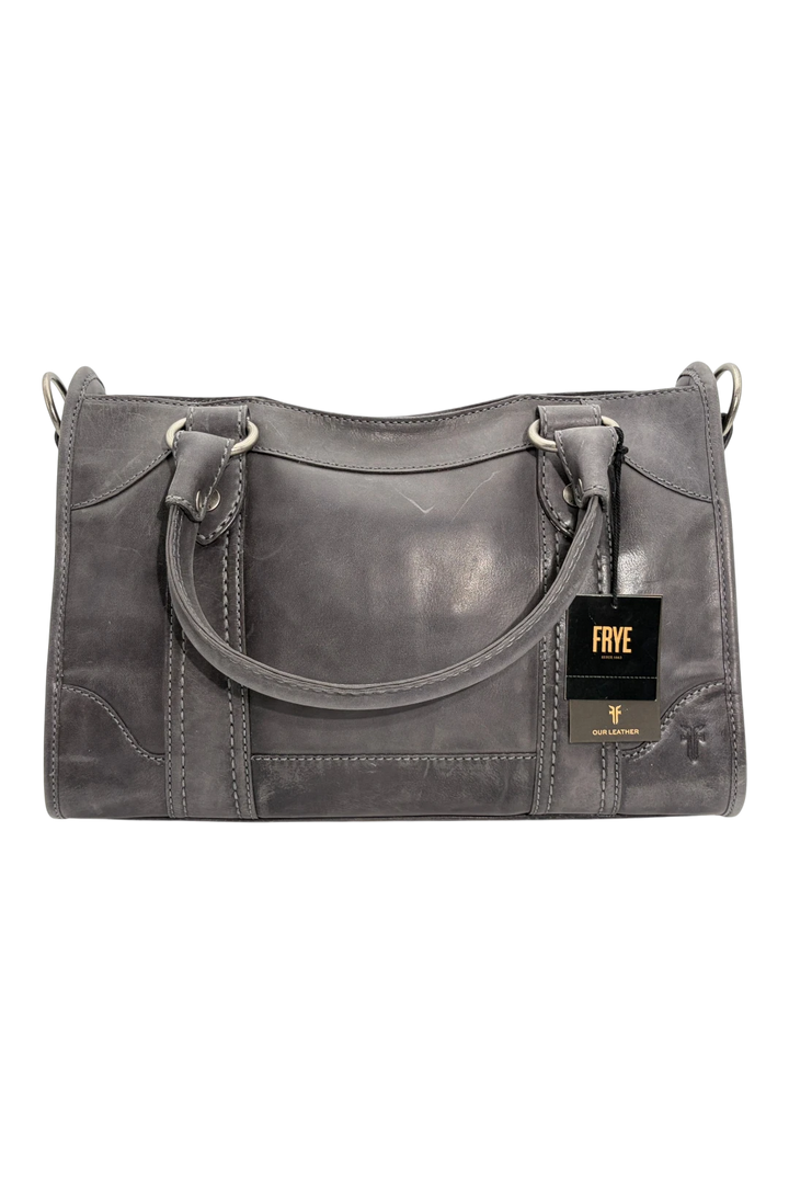 FRYE Melissa Satchel Leather Handbag - Carbon (Open Box)