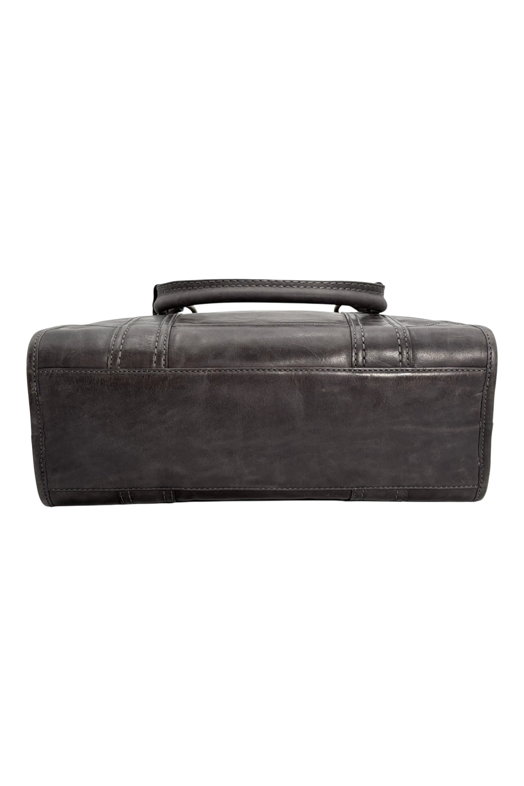 FRYE Melissa Satchel Leather Handbag - Carbon (Open Box)