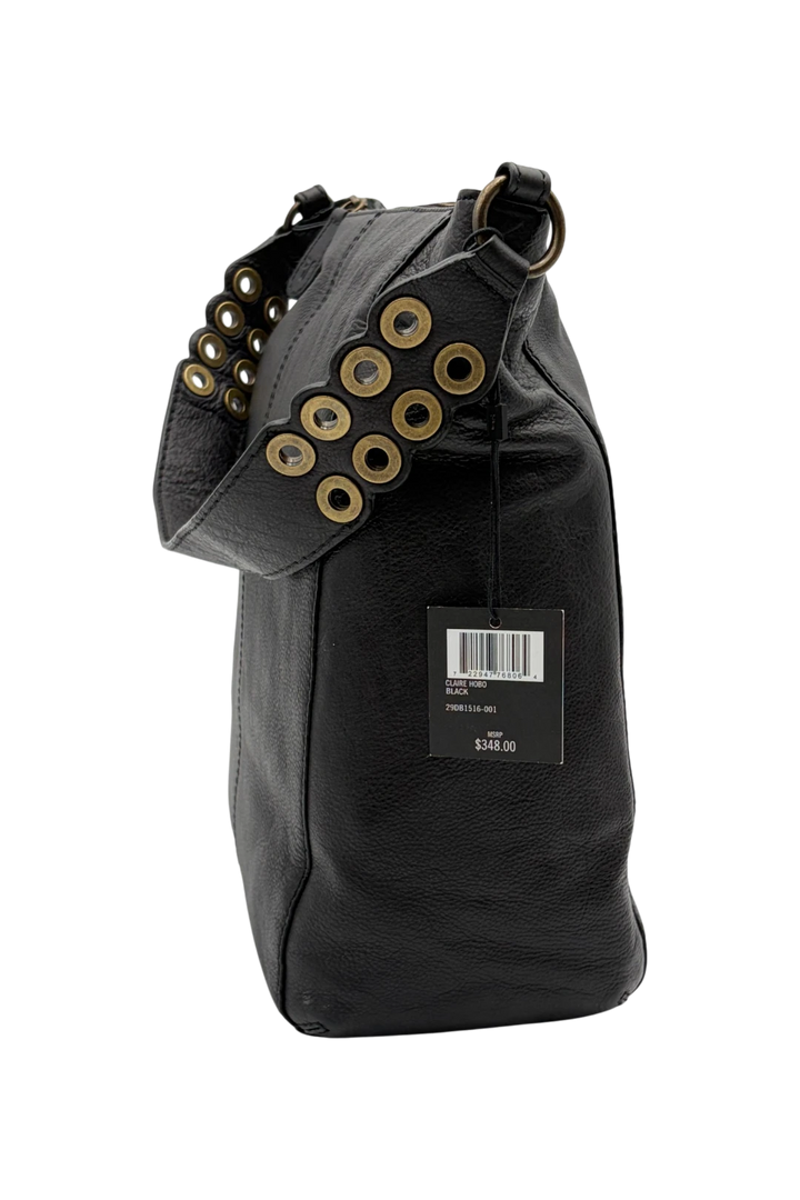 FRYE Claire Leather Hobo Bag with Dust Bag - Black