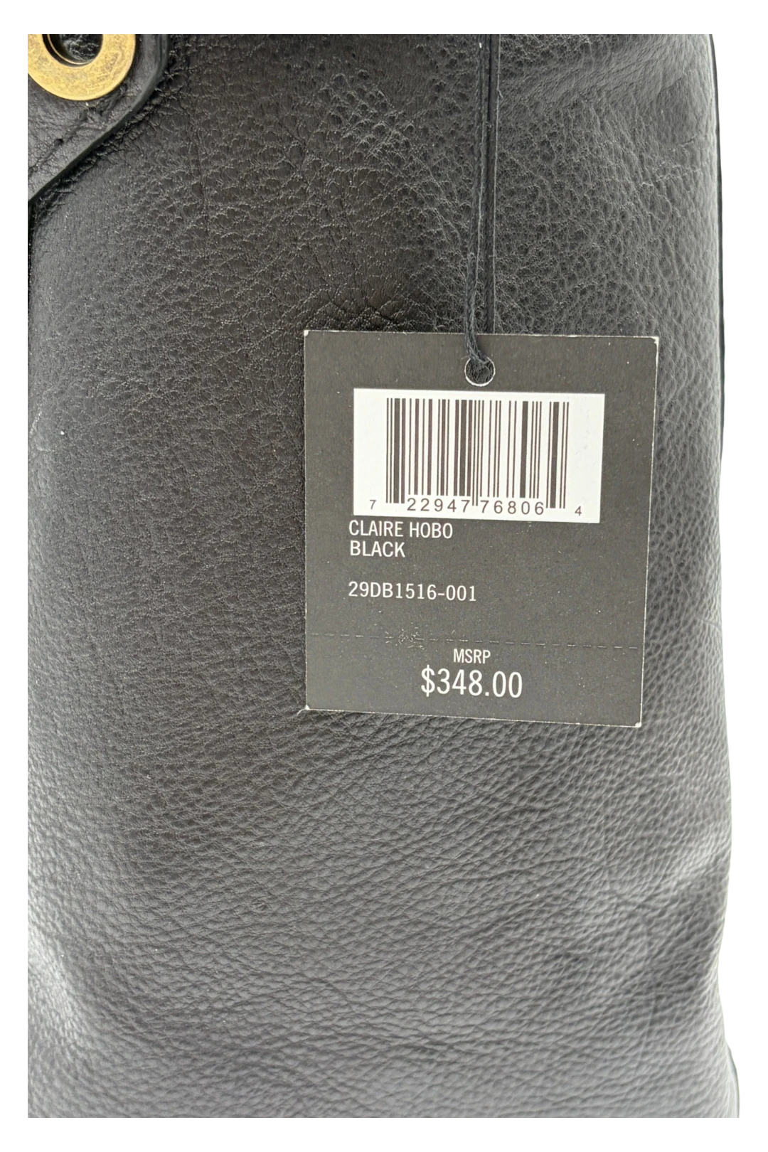 FRYE Claire Leather Hobo Bag with Dust Bag - Black