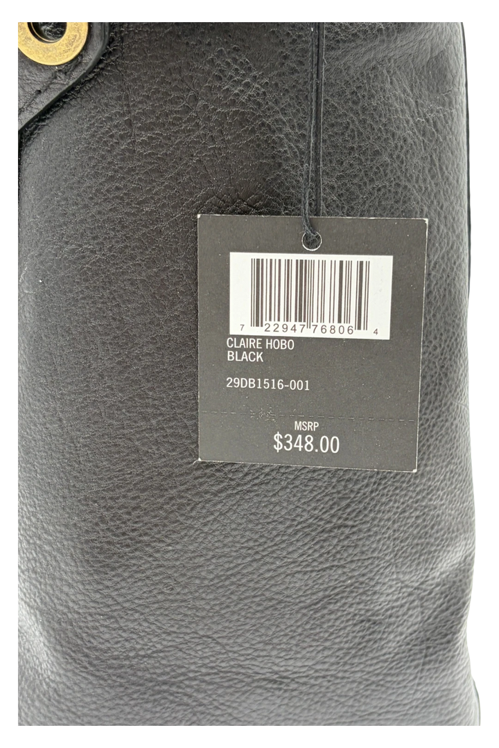 FRYE Claire Leather Hobo Bag with Dust Bag - Black