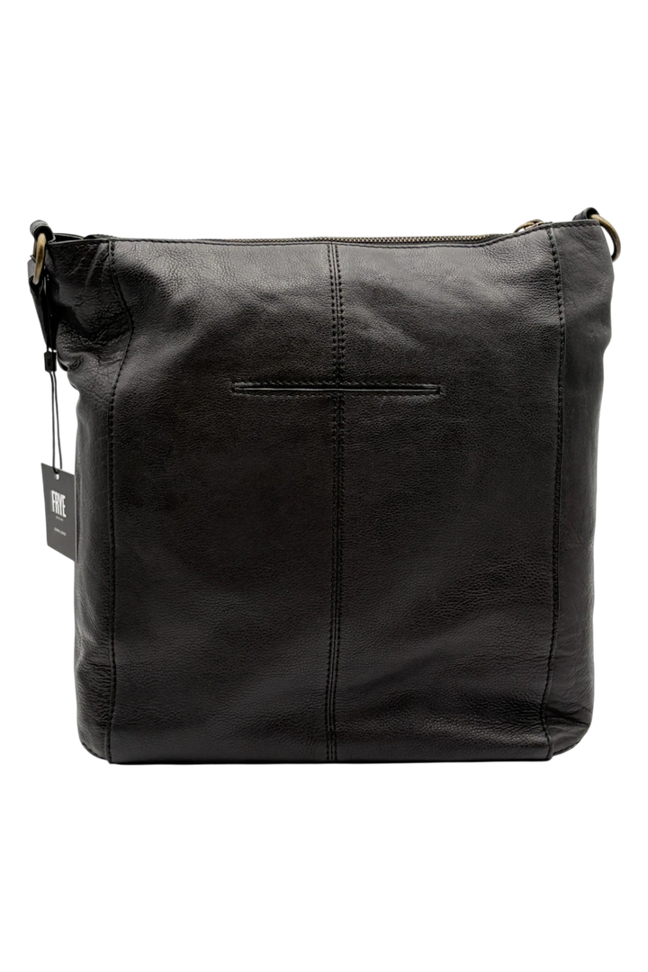 FRYE Claire Leather Hobo Bag with Dust Bag - Black