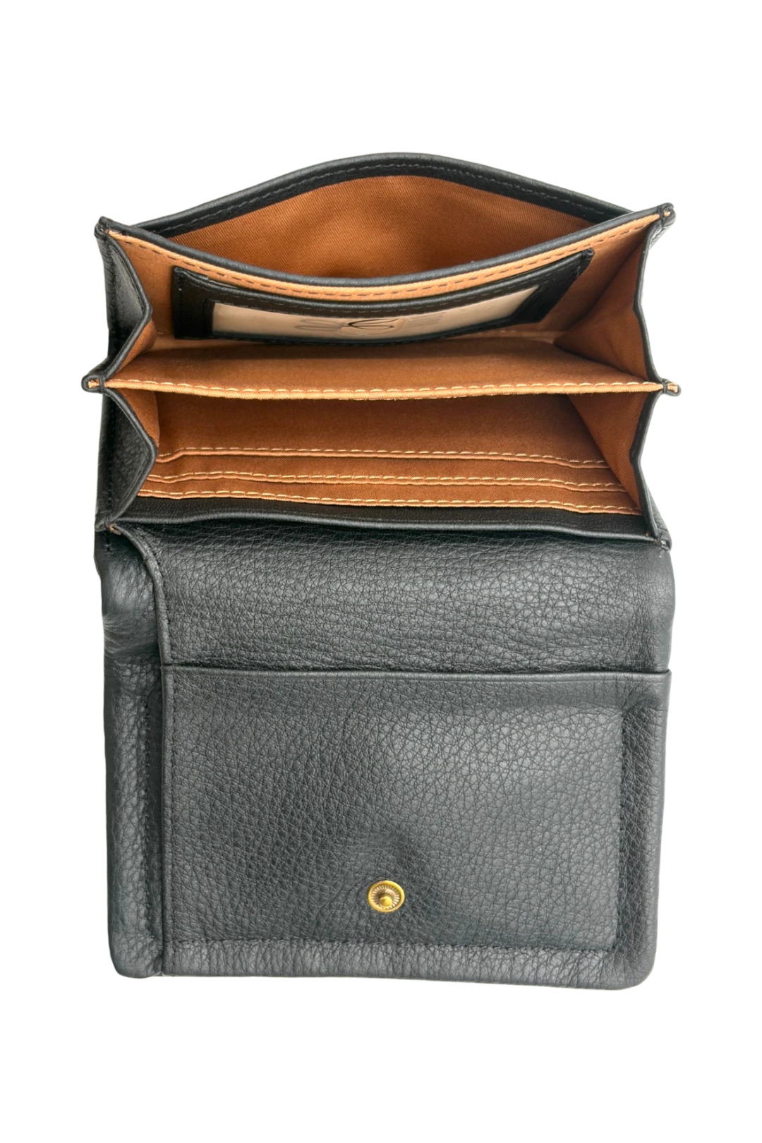 HOBO Lumen Medium Bifold Compact Leather Wallet - Black