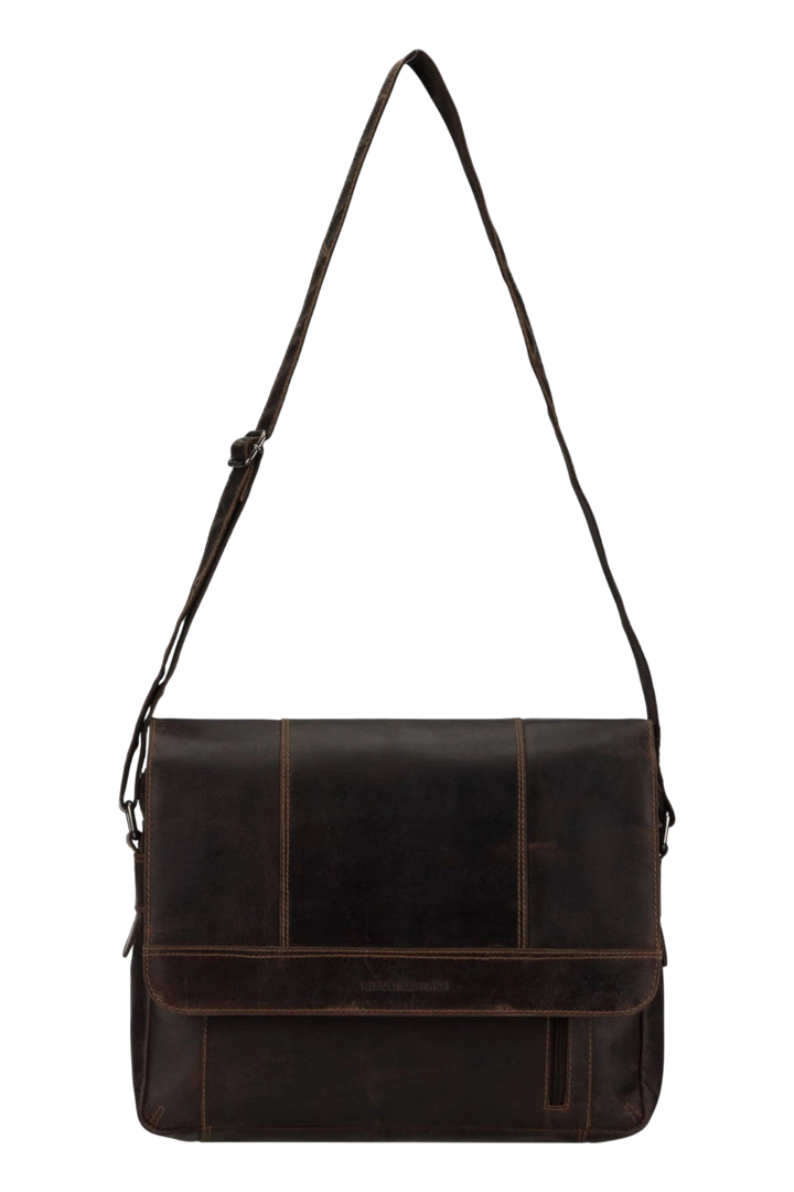 Jordan Leather Messenger Bag 15.6" – Brown