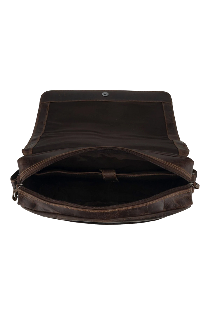 Jordan Leather Messenger Bag 15.6" – Brown