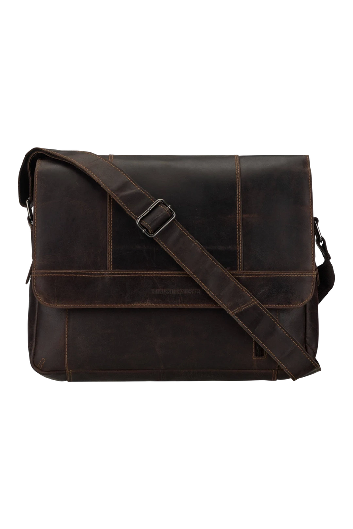 Jordan Leather Messenger Bag 15.6" – Brown