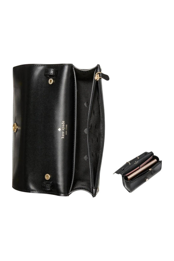 Kate Spade Staci Small Flap Crossbody Bag – Black