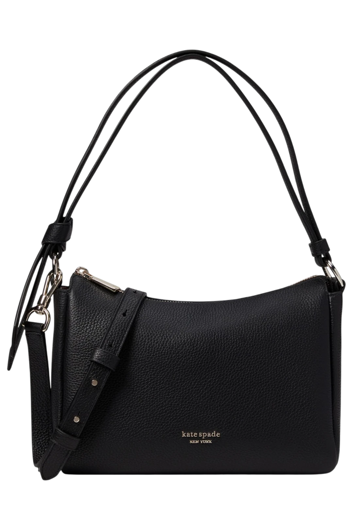 Kate Spade Knott Medium Shoulder Pebbled Leather Bag - Black