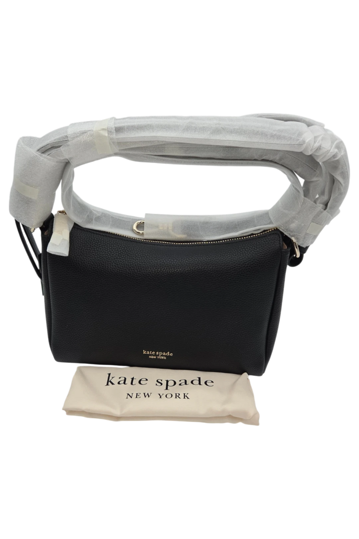 Kate Spade Knott Medium Shoulder Pebbled Leather Bag - Black