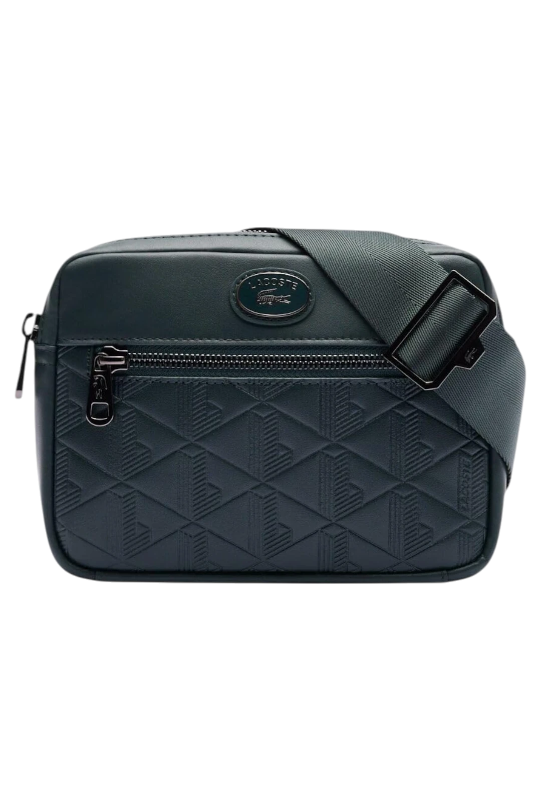 Lacoste Embossed Monogram Reporter Bag – Dark Green